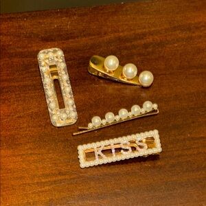 Elegant Pearl Hair Clip Set